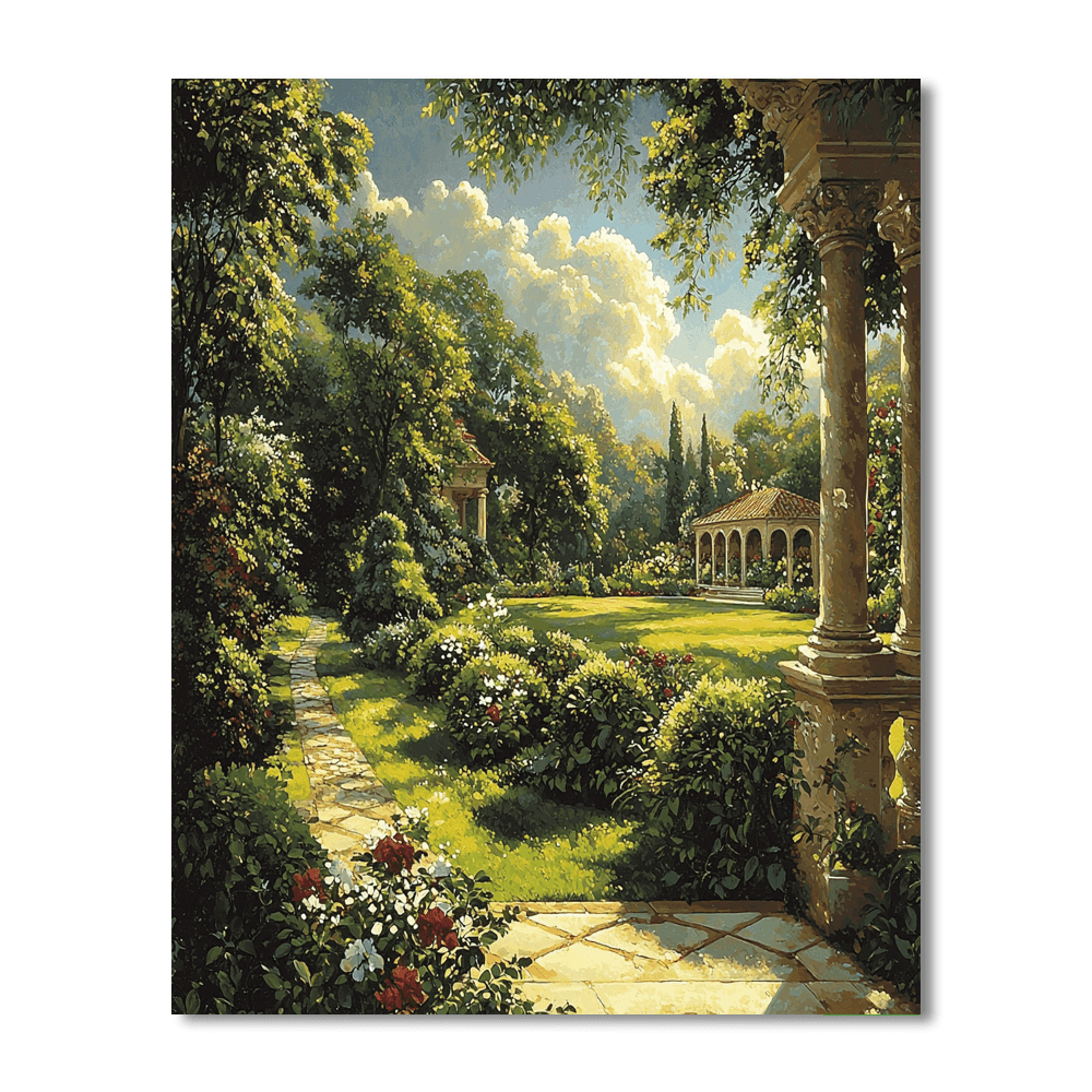 Raphael Inspired Renaissance Garden View  Paint By Numbers Kits
