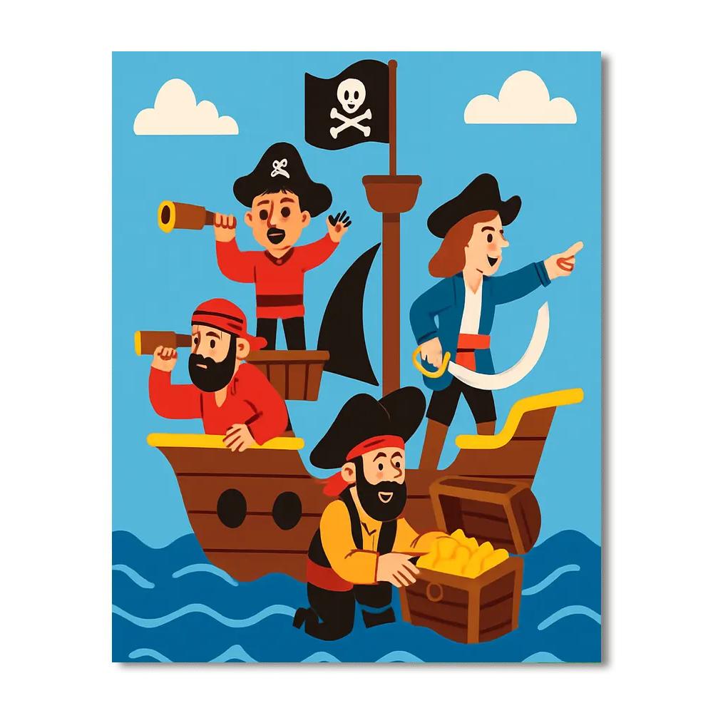 The Pirate's Treasure Hunt Paint By Number