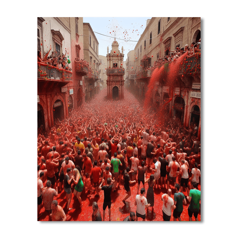 The Tomato Festival - Spain Paint By Numbers Kits