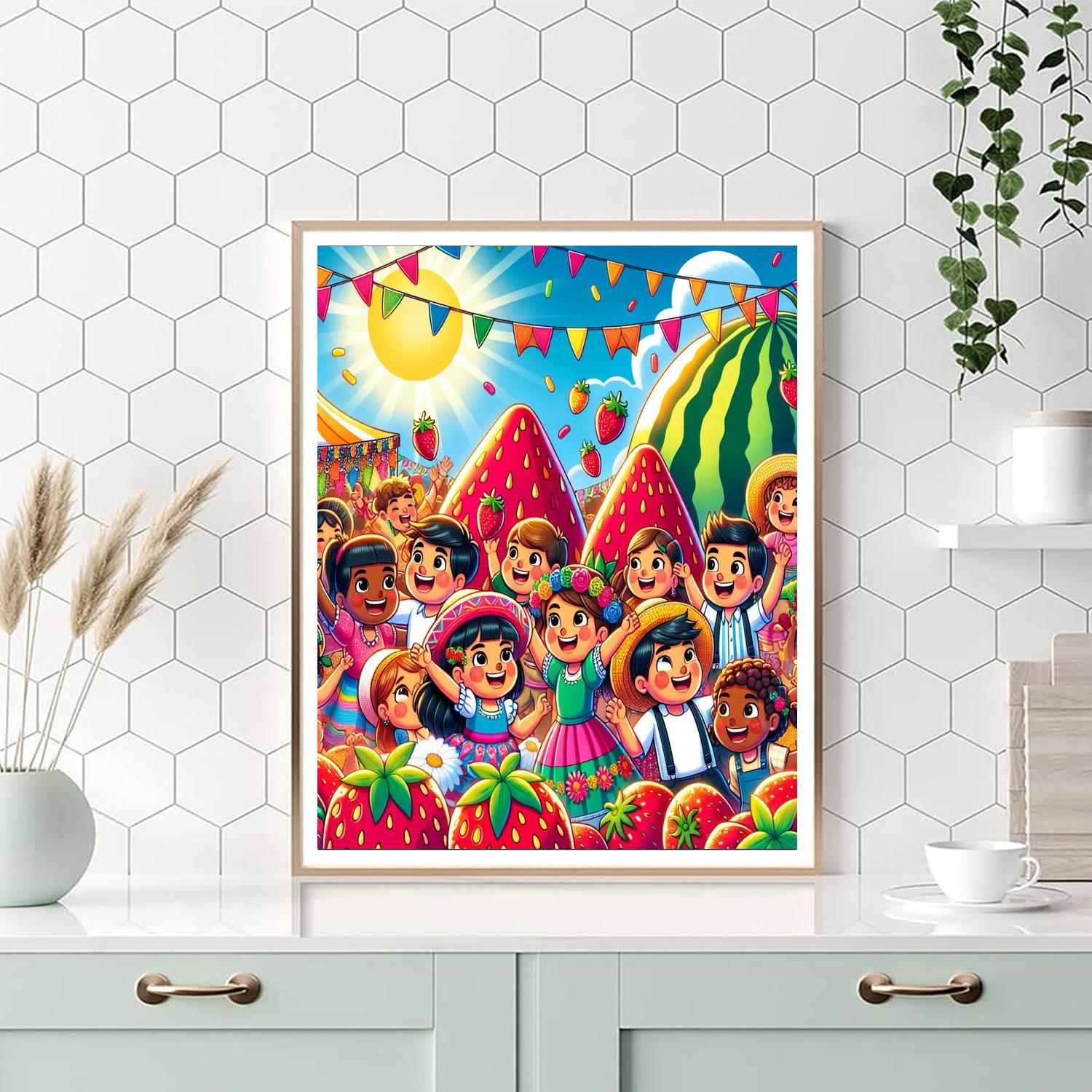 Cheerful Fruit Festival Paint By Numbers
