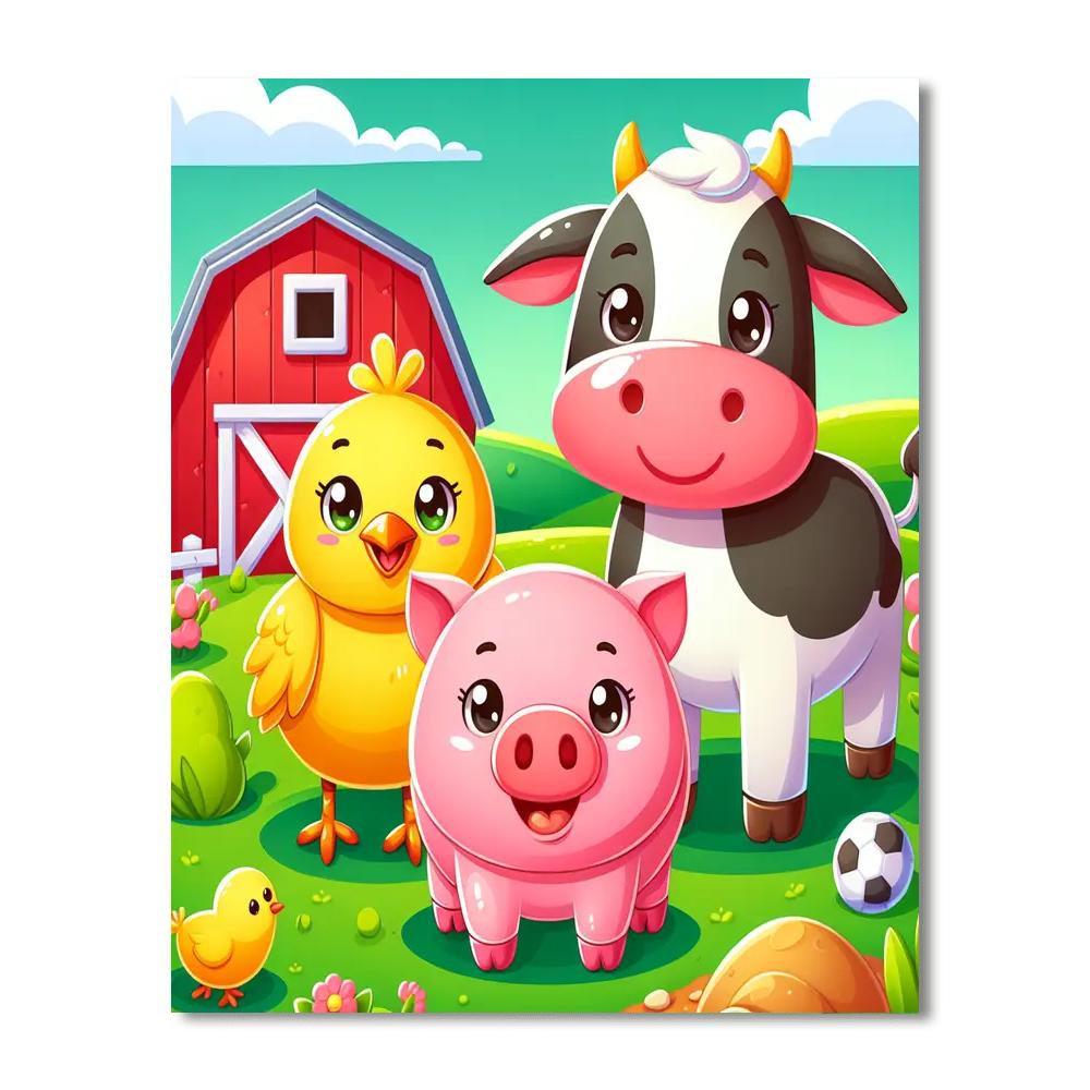 Chirpy Chick's Farmyard Paint By Numbers Kits