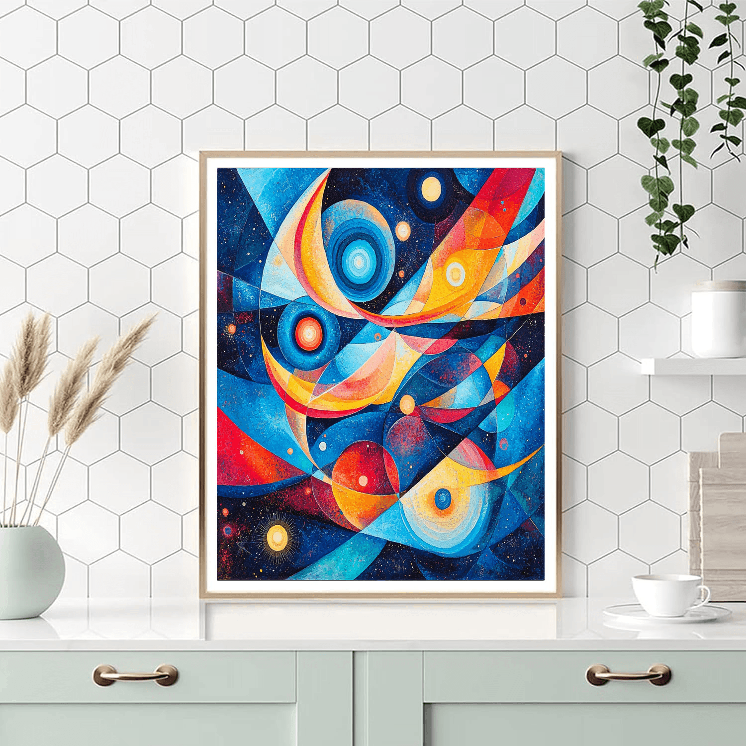 Wassily Kandinsky Inspired Abstract Geometric Universe  Paint By Numbers
