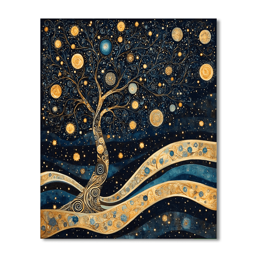 Gustav Klimt Inspired Klimt's Celestial Tapestry  Paint By Numbers Art