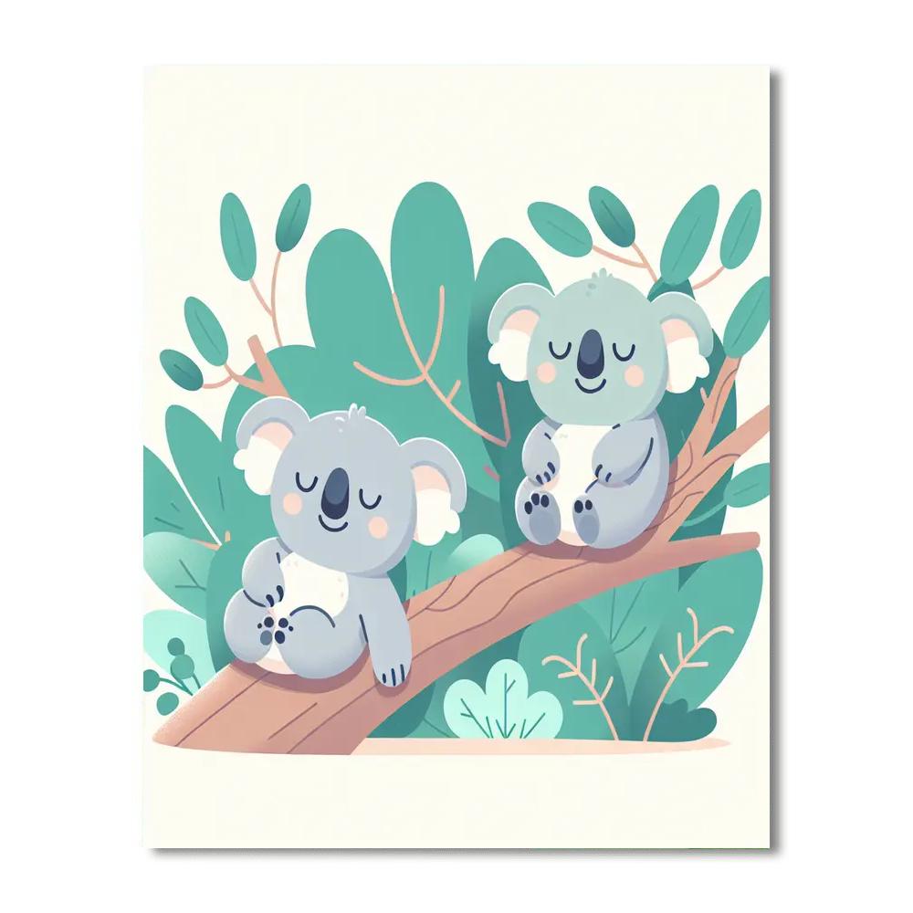 Cuddle Up Koala Kapers Numbered Painting Kits