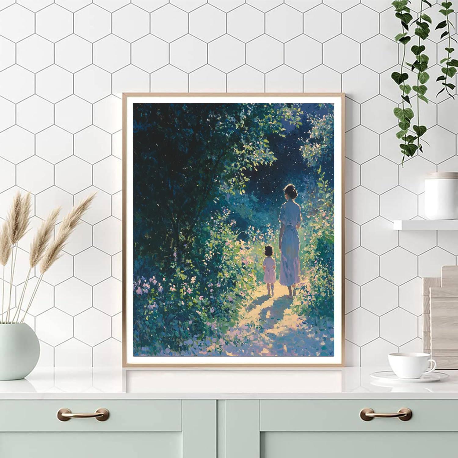 Evening Garden Stroll Number Painting