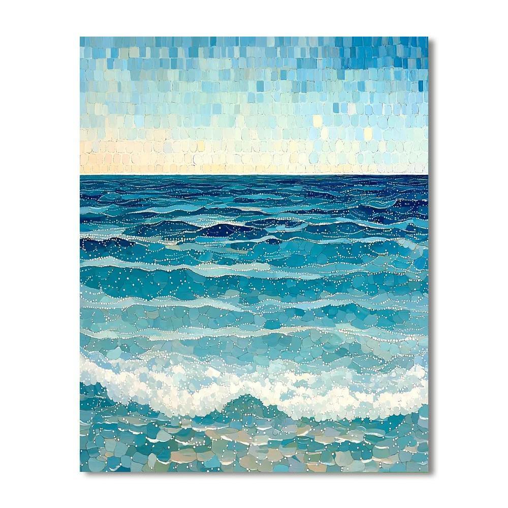 Georges Seurat Inspired Serene Sea Symphony  Paint By Numbers