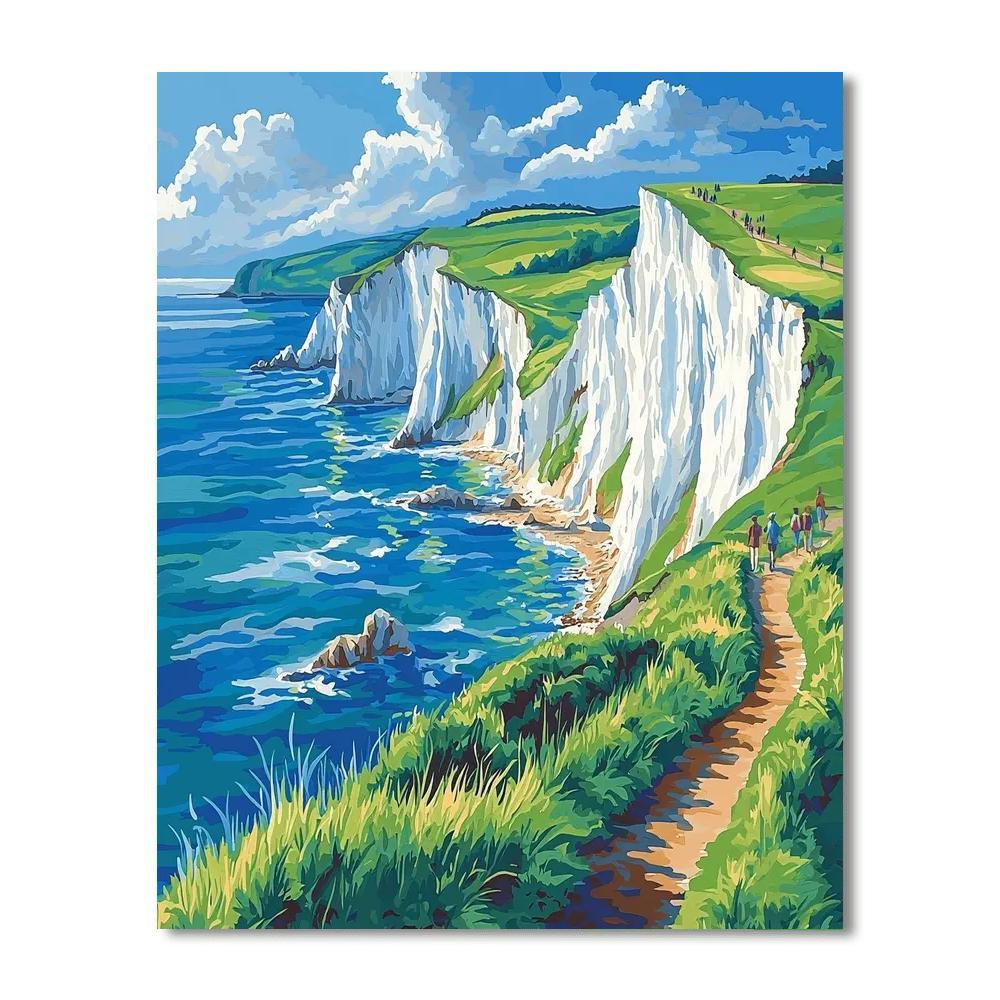 Seven Sisters Cliffs - East Sussex Paint By Numbers