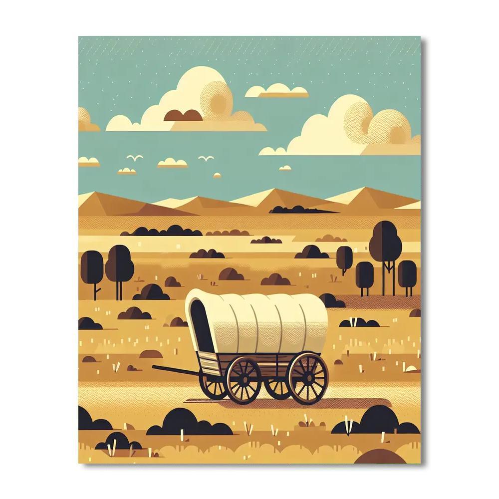 Pioneer Wagon Adventure Painting By Numbers Kit