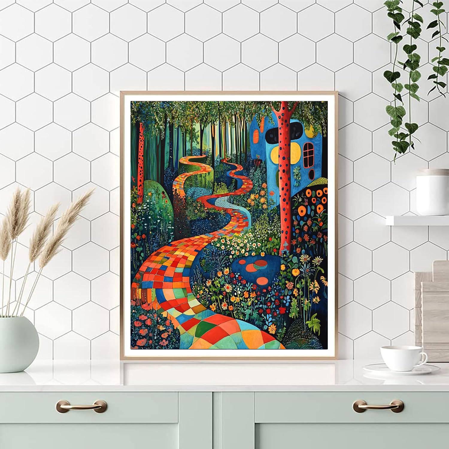 Friedensreich Hundertwasser Inspired Hundertwasser's Fantastical Garden  DIY Paint By Numbers