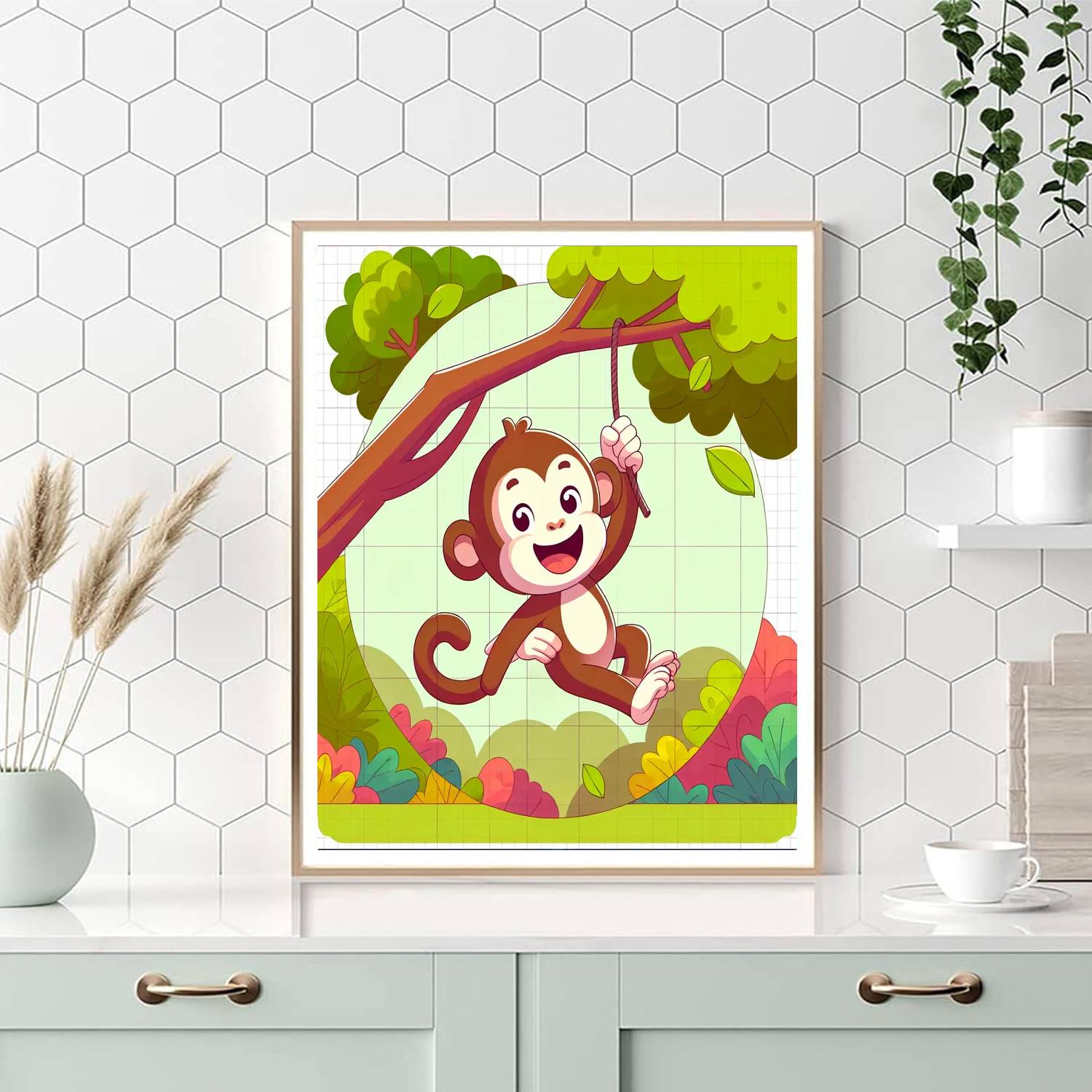 Playful Monkey Paint By Numbers Kits