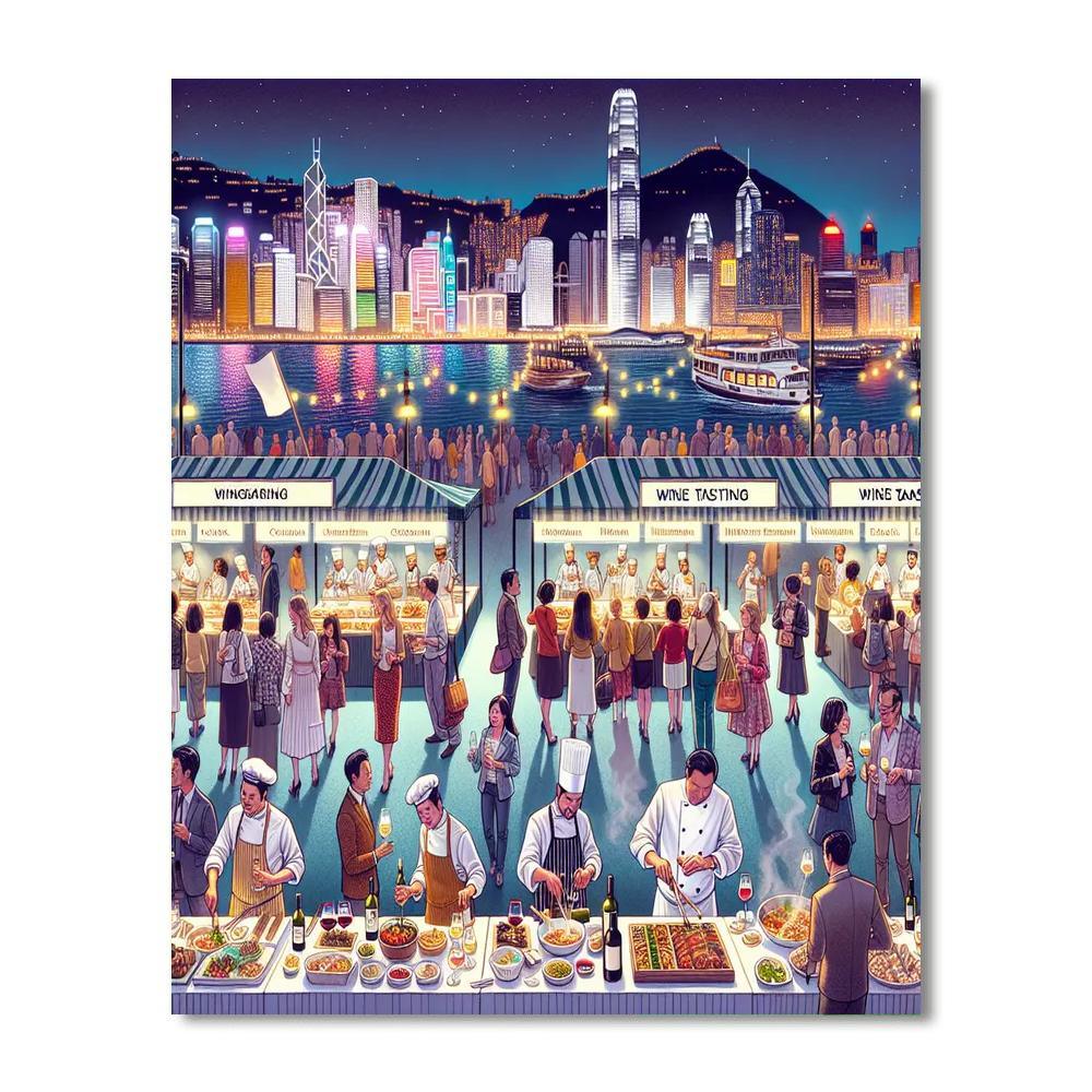 Hong Kong Wine And Dine Festival - Hong Kong Paint By Numbers Art