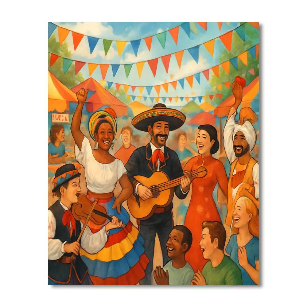 World Cultural Festival Painting Number Kit