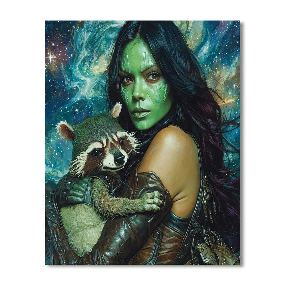 Zoe Saldana: Cosmic Courage As Gamora Paint By Color