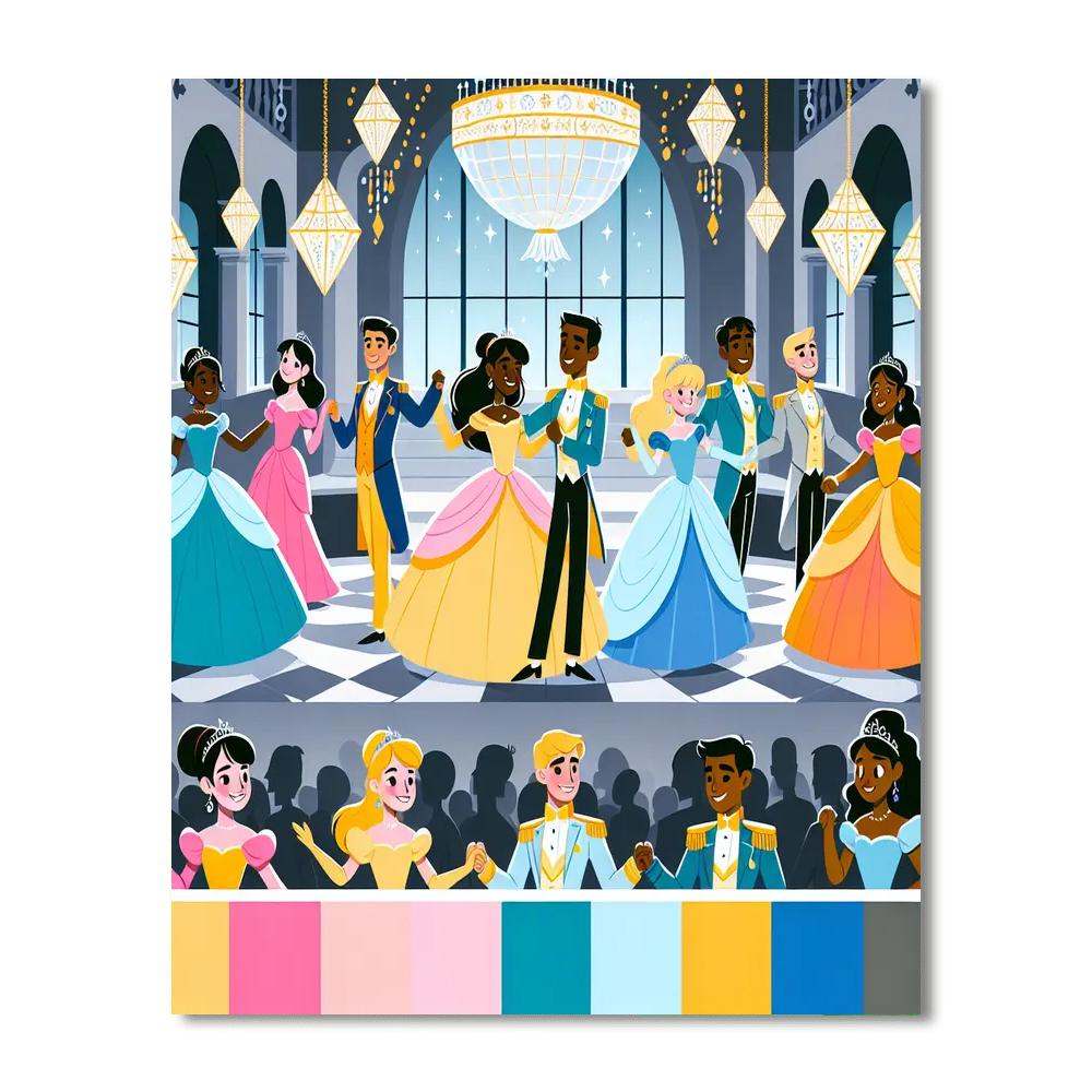 The Princess's Enchanted Ball DIY Paint By Numbers