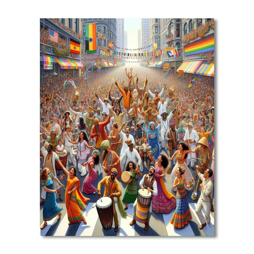 Carnival Of Cultures - Berlin, Germany Painting By Numbers Kit