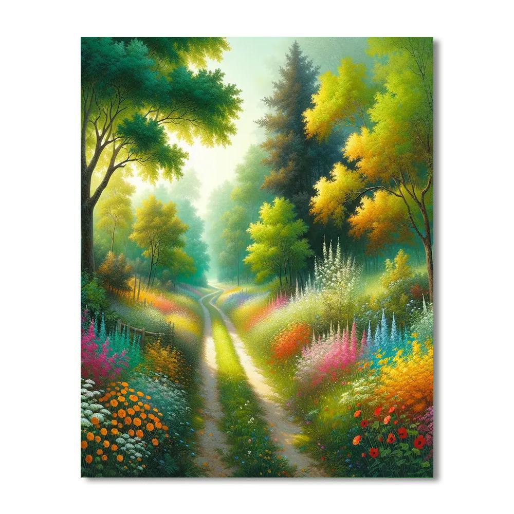 Country Lane Tranquility Paint By Number