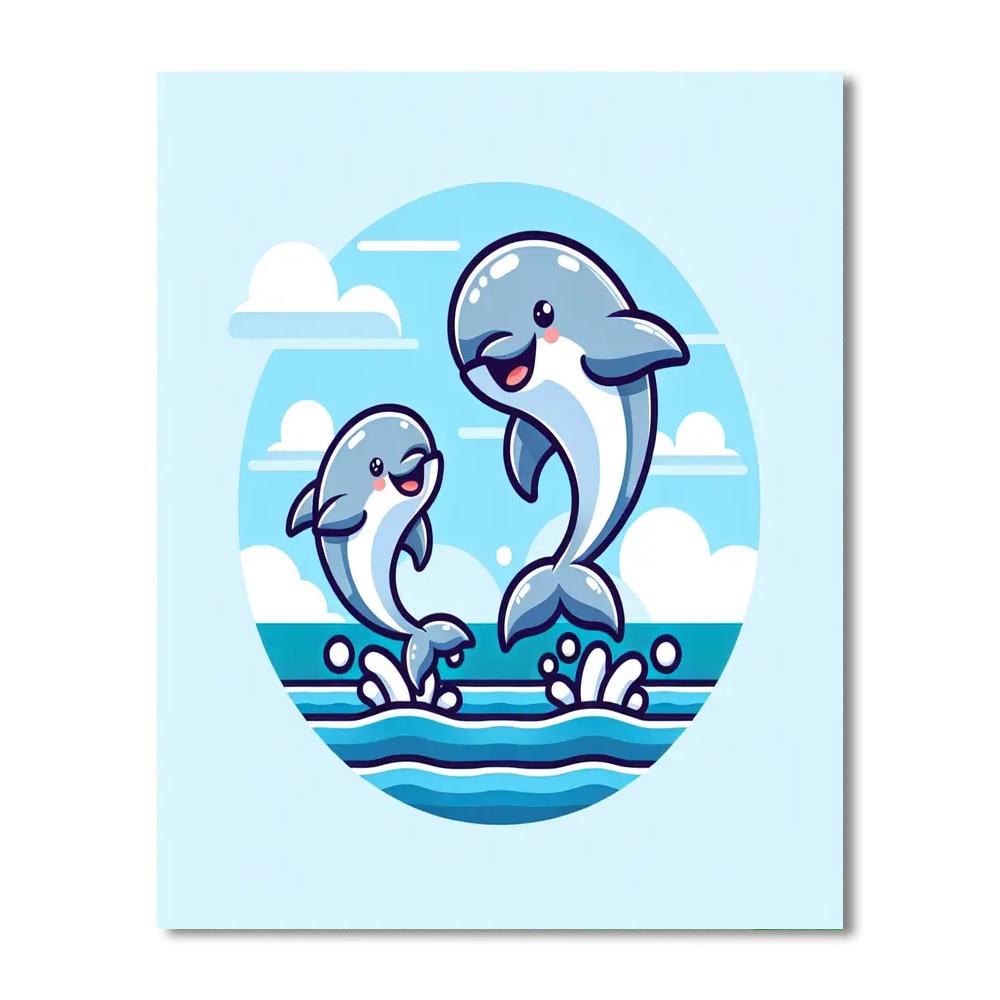 Adventure With Dolphins Painting By Numbers Kit