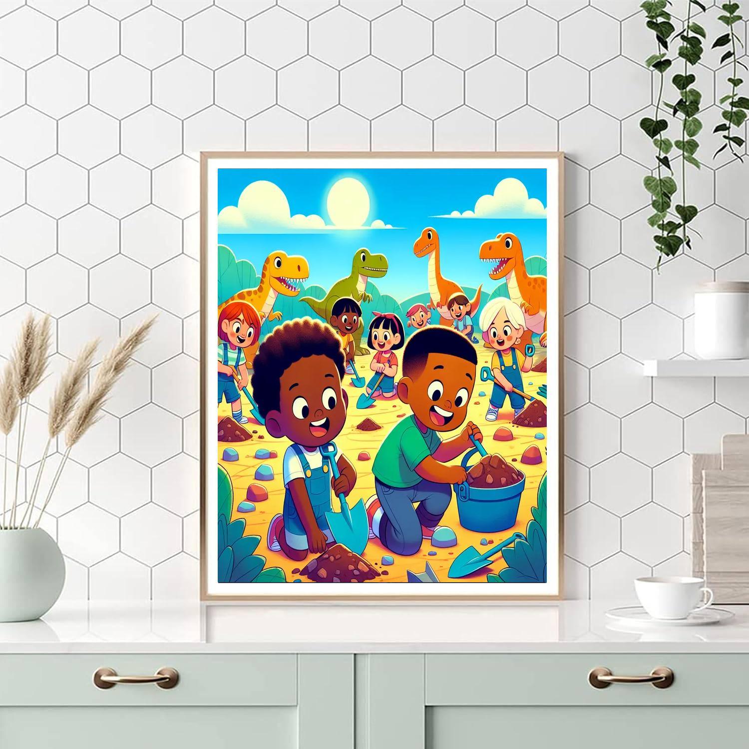 Dino Dig Excavation Paint By Color