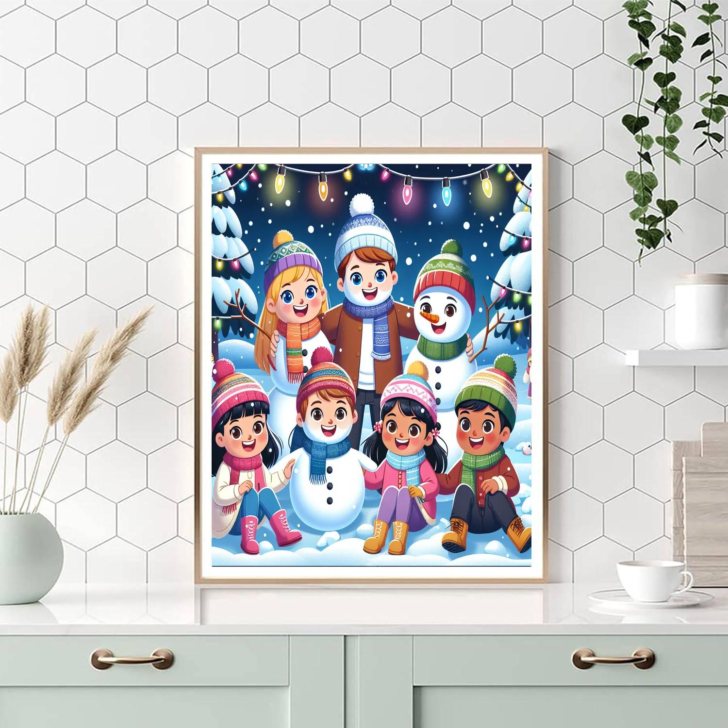 Winter Wonderland Party Painting By Numbers Kit