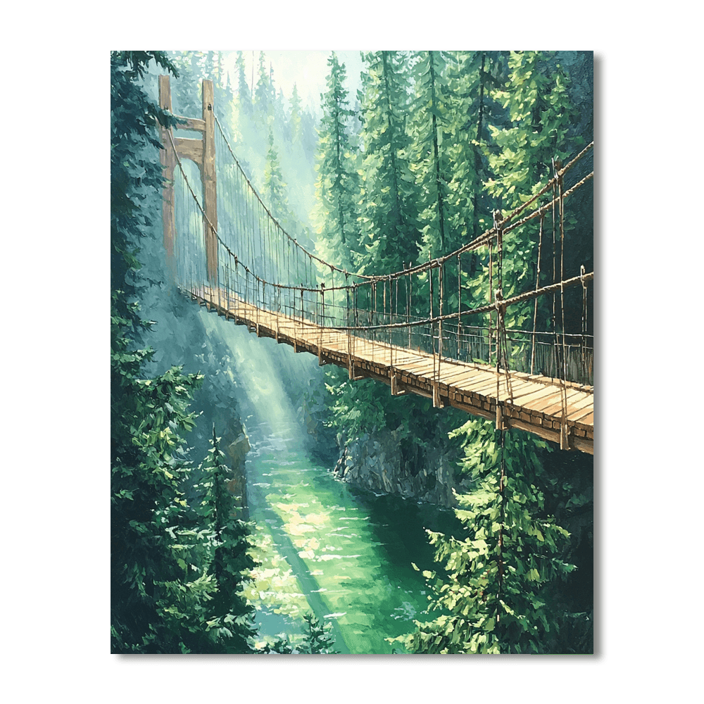 Capilano Suspension Bridge - Vancouver Paint By Numbers Art