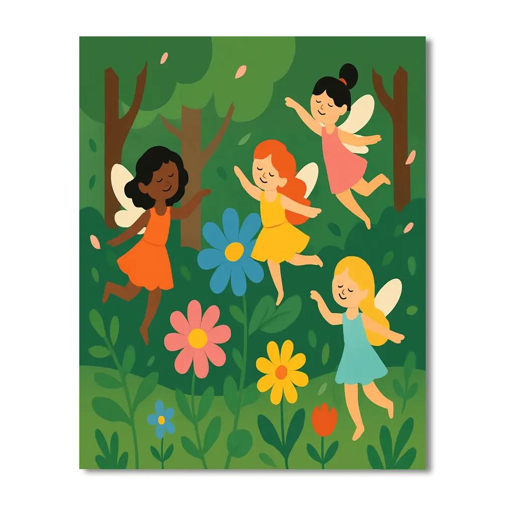 Forest Fairies Dance DIY Paint By Numbers