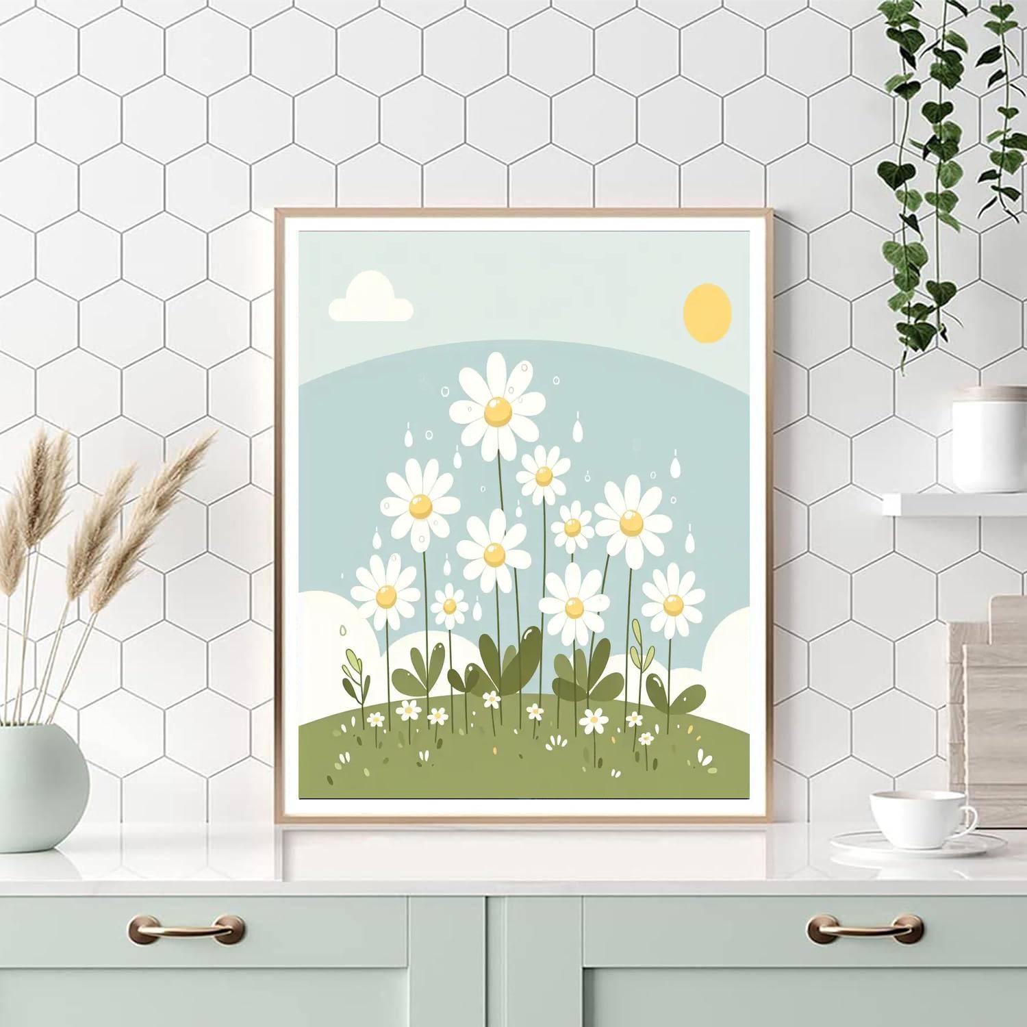 Dewy Daisies Paint By Numbers Art