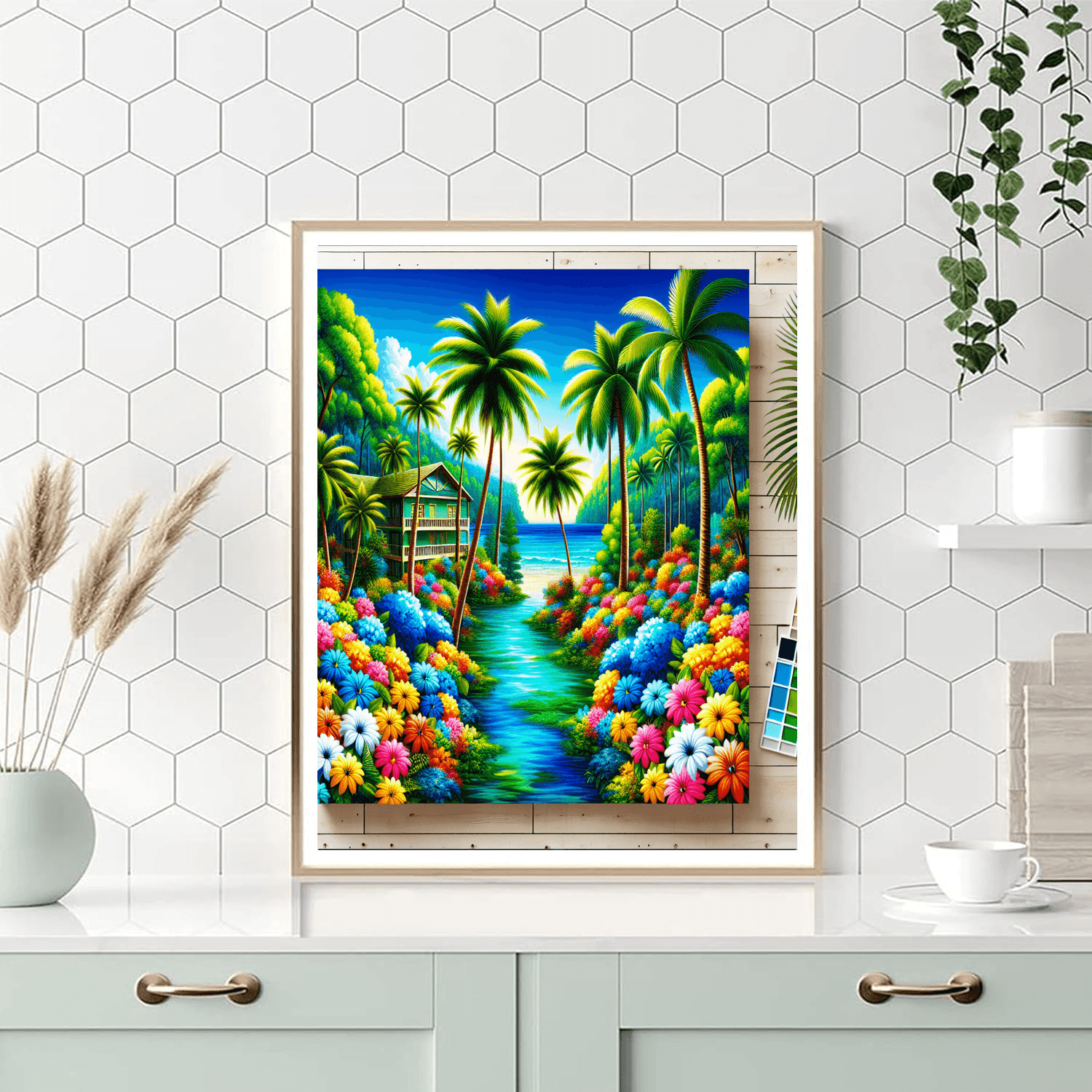 Summer Oasis Painting Number Kit