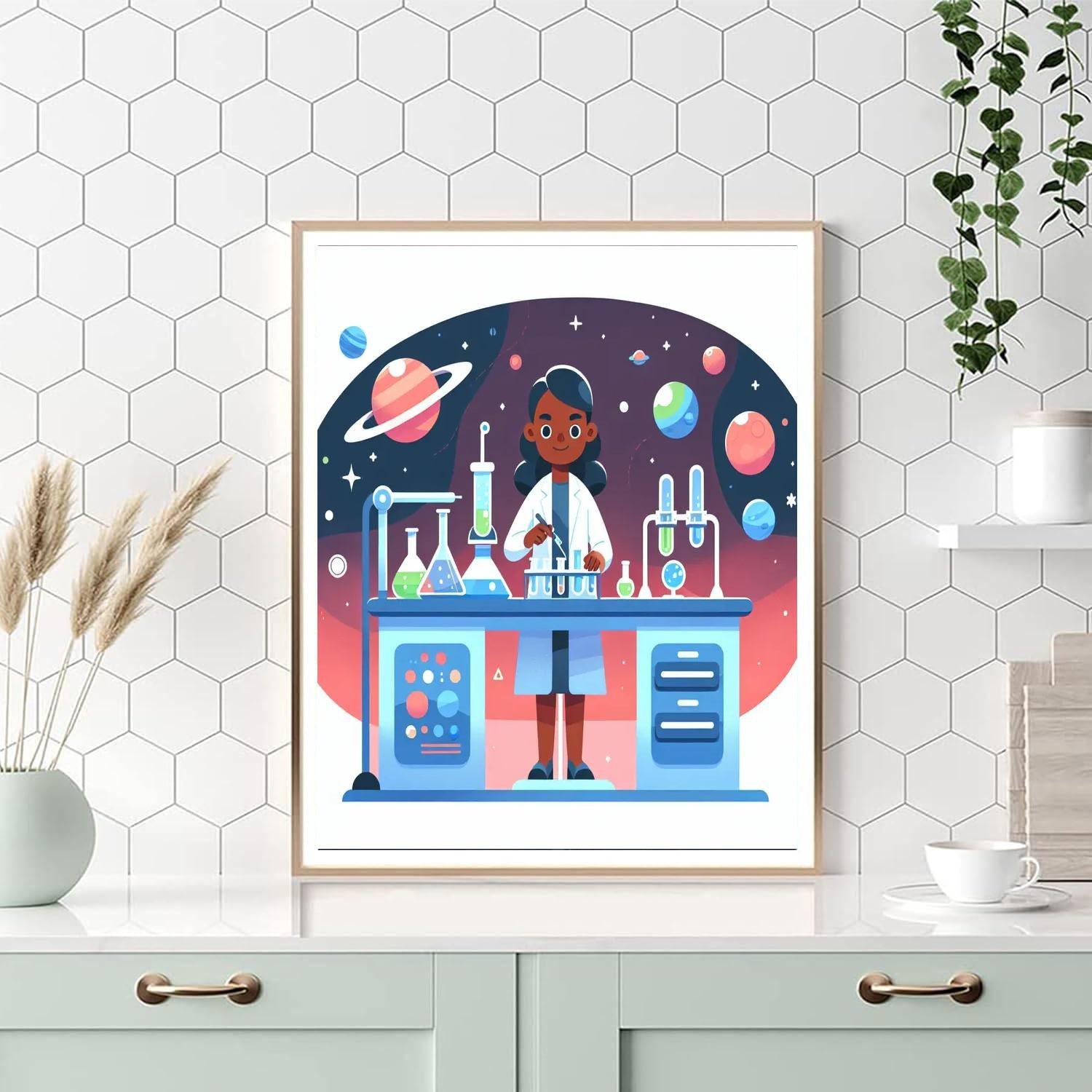 Outer Space Science Lab Painting Number Kit