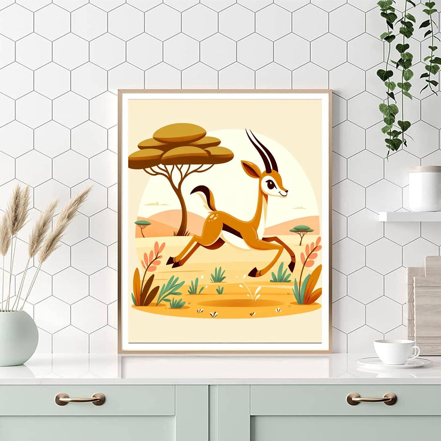Gallant Gazelle Paint By Numbers Art