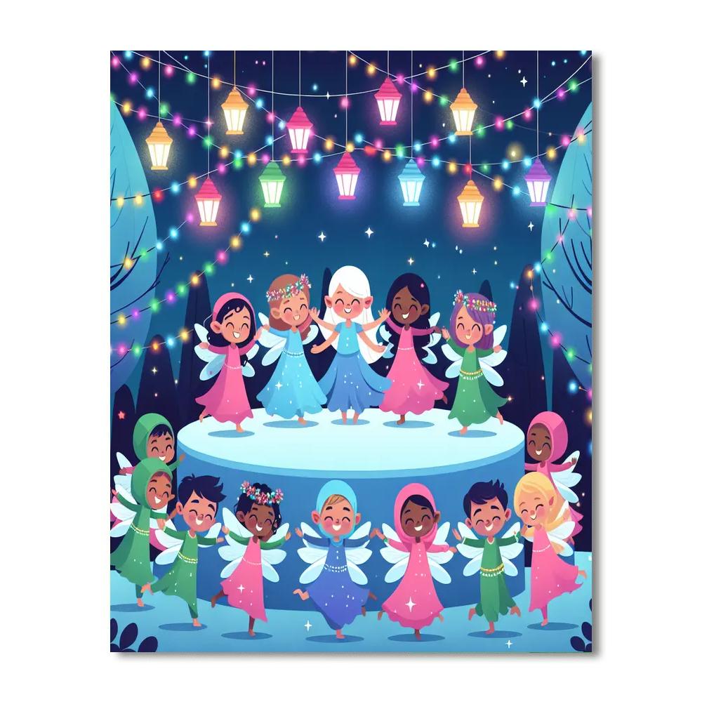 Fairy Light Festival Paint By Numbers