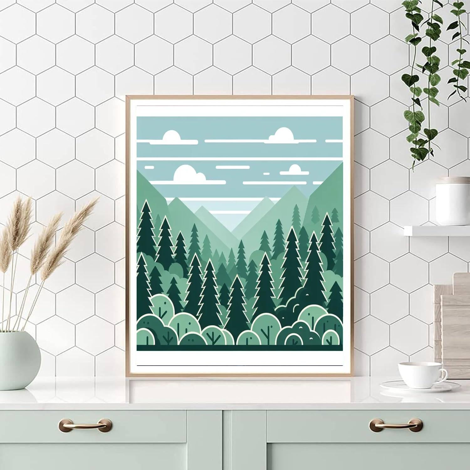 Peaceful Pines Numbered Painting Kits