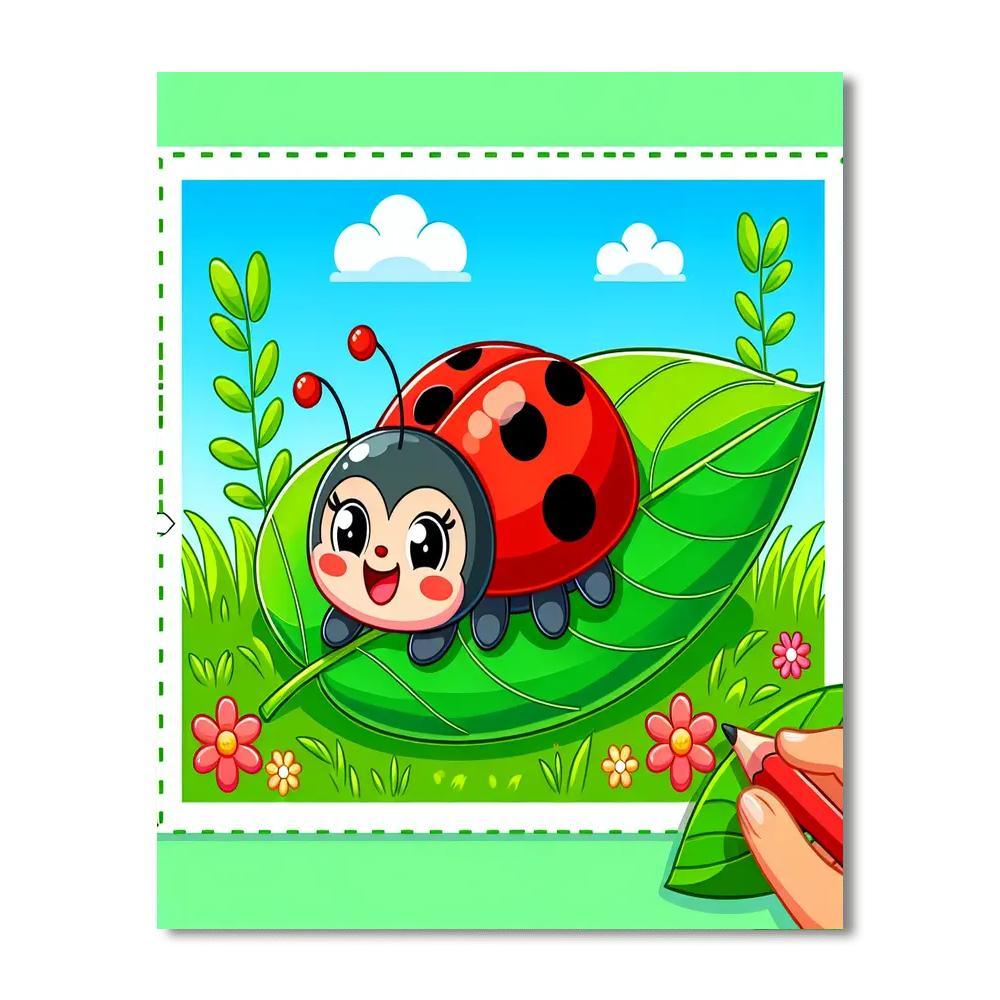 Sweet Ladybug Paint By Numbers