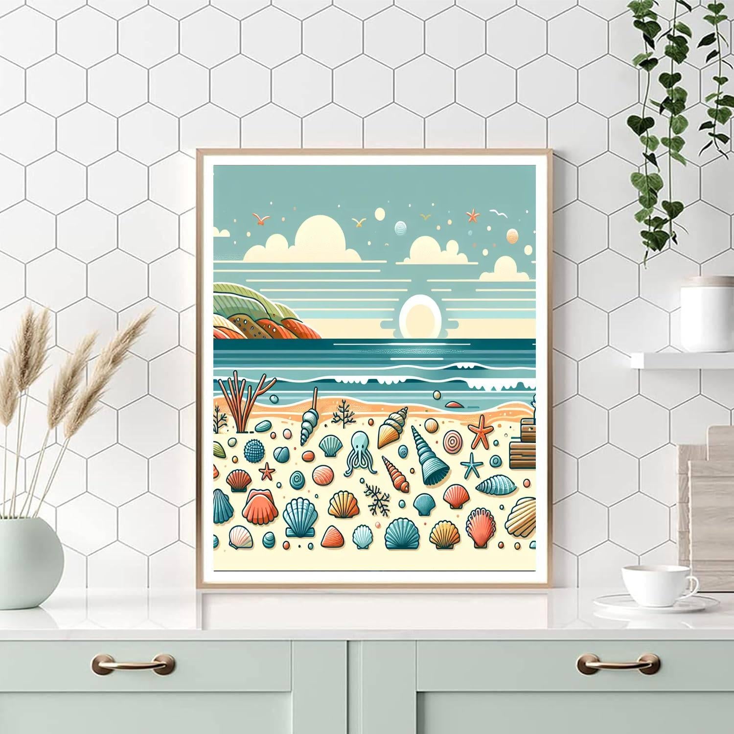 Seashell Collector's Cove Numbered Painting Kits