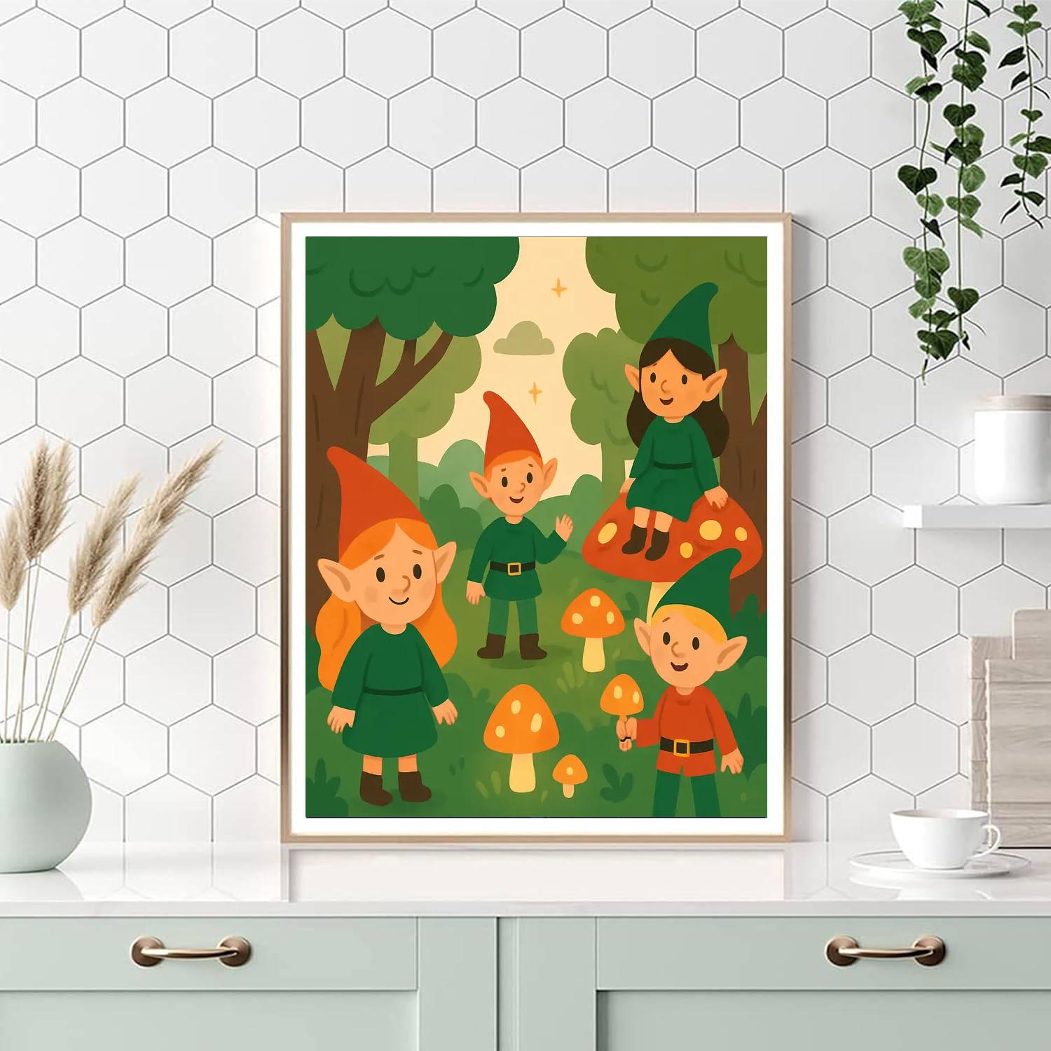 Magical Forest Elves Paint By Color