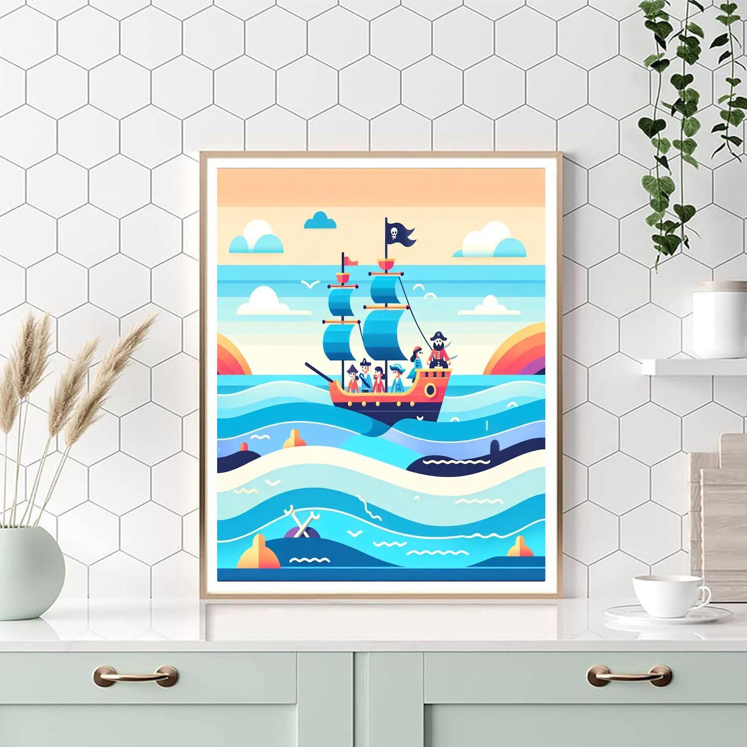 Seaside Pirate Adventure Paint By Number