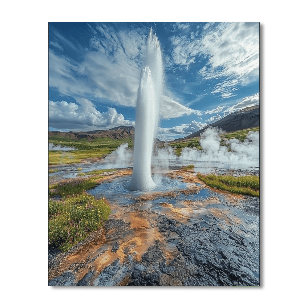 Strokkur Geysir Painting Number Kit