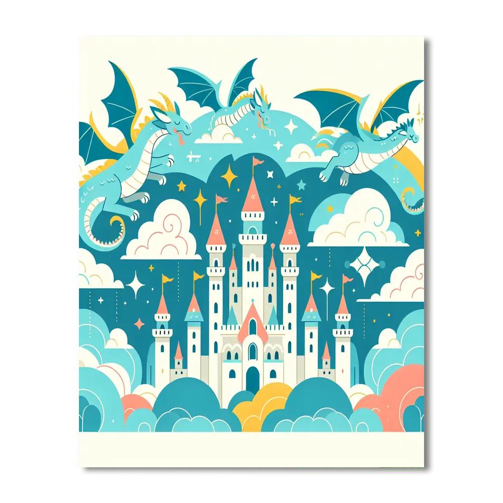 Fantasy Sky Kingdom Numbered Painting Kits