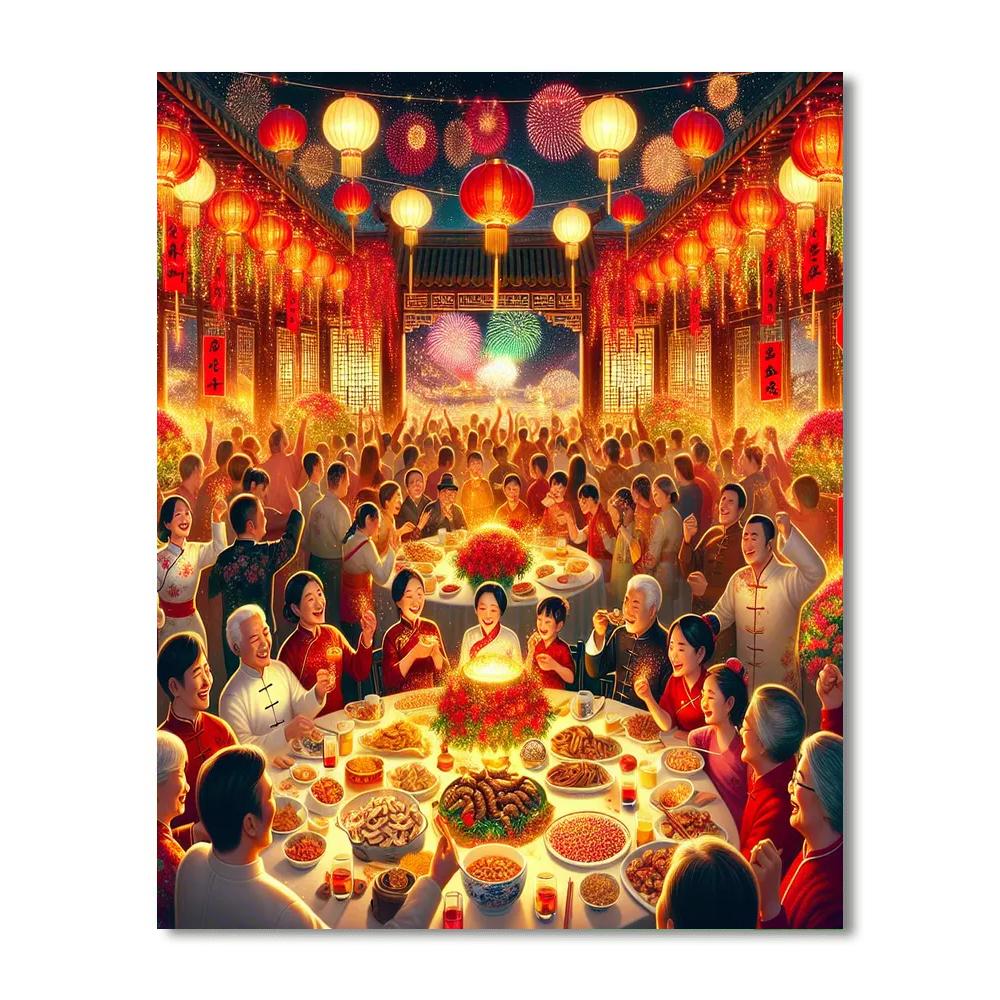 Jubilant Spring Festival - China Paint By Number