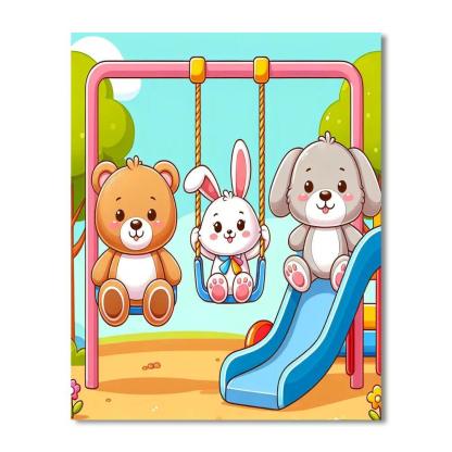 Cuddly Toy Adventure DIY Paint By Numbers