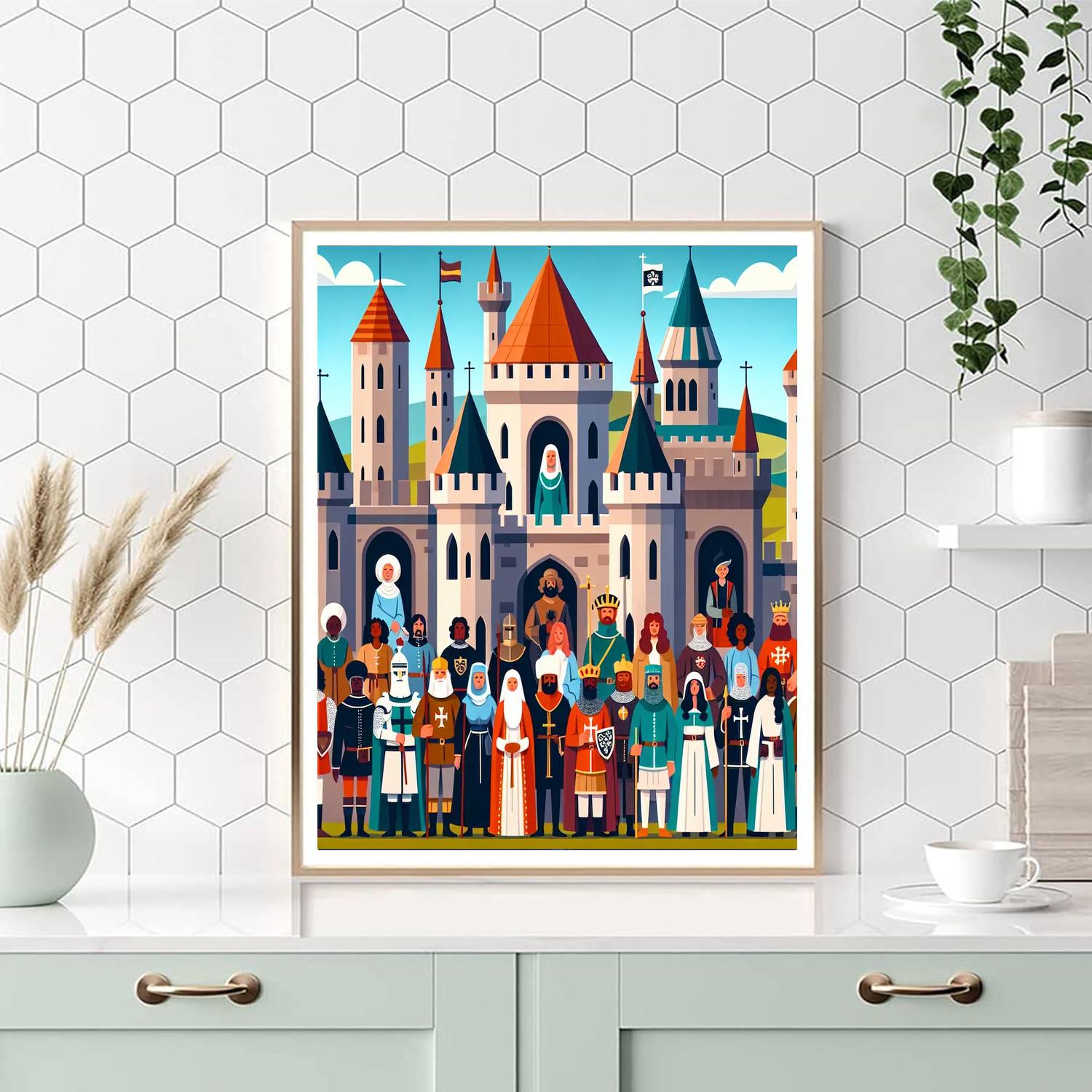 Historic Castle Exploration Painting Number Kit