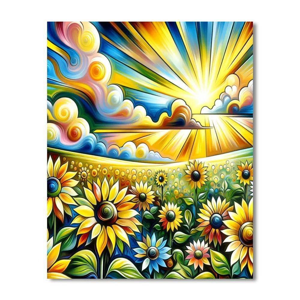 Sunflower Meadow Joy DIY Paint By Numbers