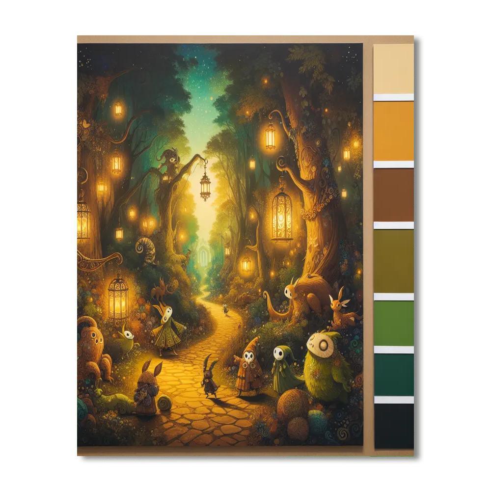 Fairytale Woodland Path Painting Number Kit