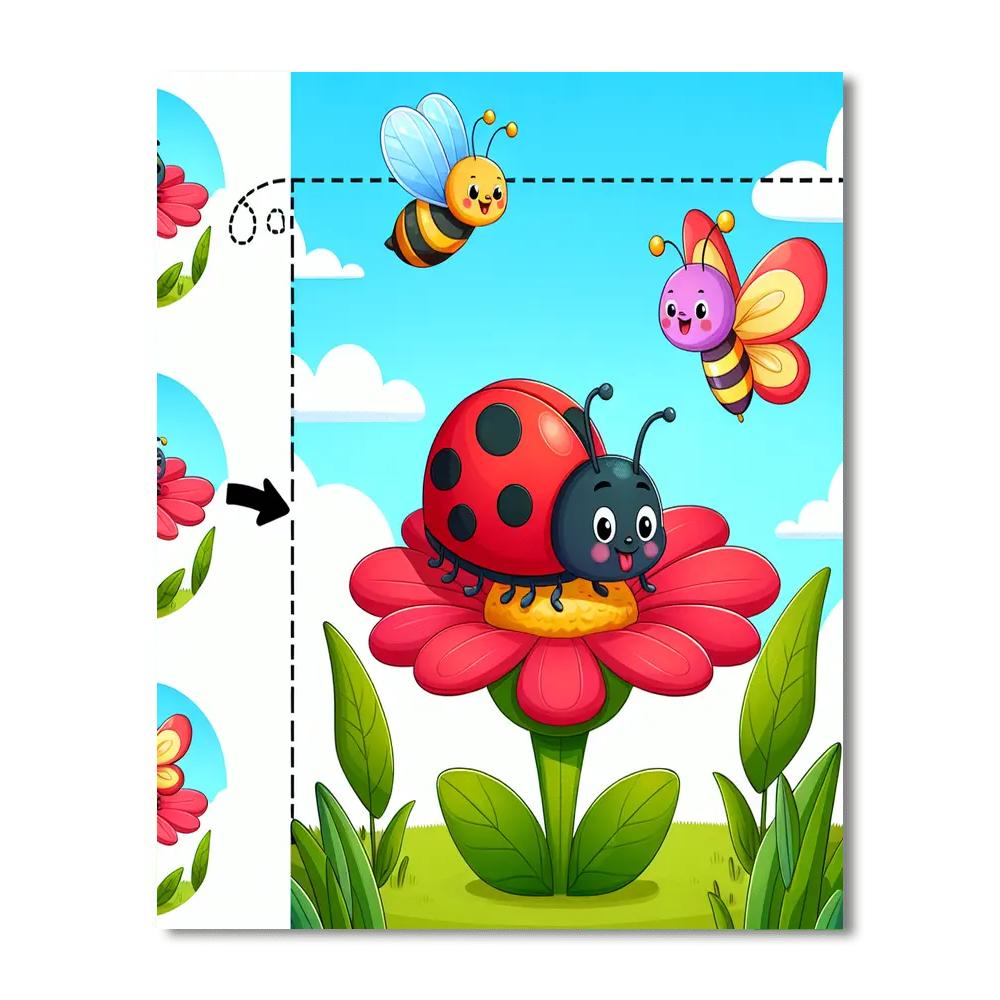 Cute Insect Explorers Paint By Numbers Art