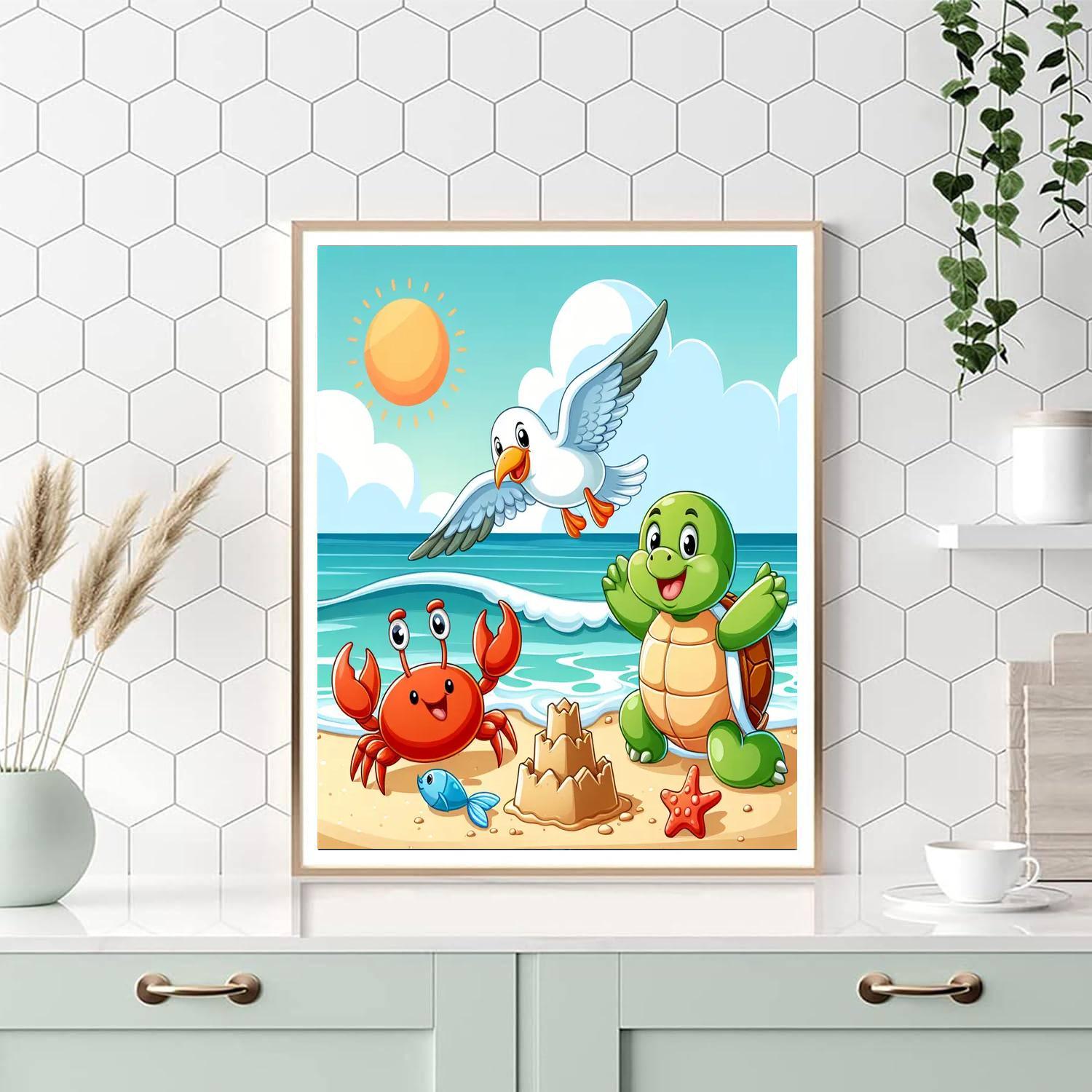 Silly Seaside Adventure Painting By Numbers Kit