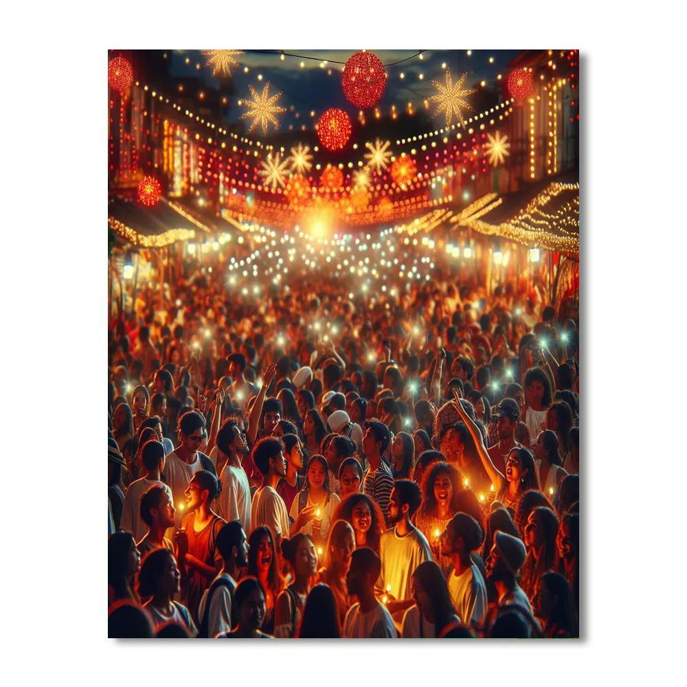 Festival Of Lights Delight Painting Number Kit