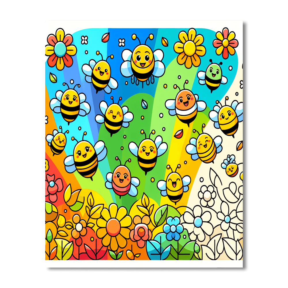 Busy Bee Bonanza Number Painting