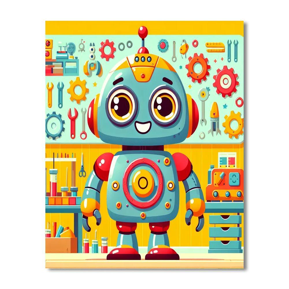 Amazing Robots Painting By Numbers Kit