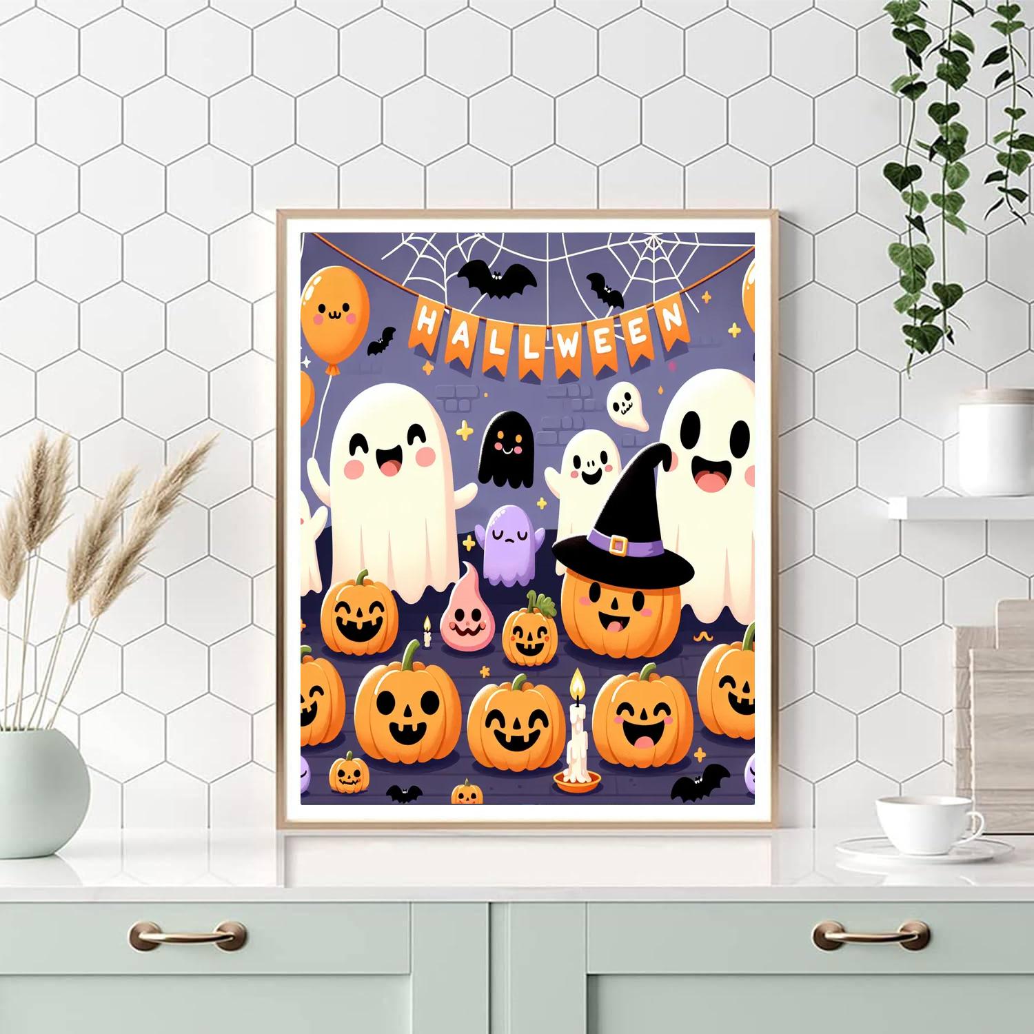 Happy Halloween Party Paint By Numbers Art