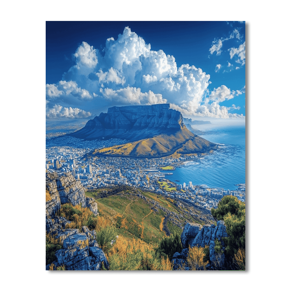 Cape Town Table Mountain - South Africa DIY Paint By Numbers