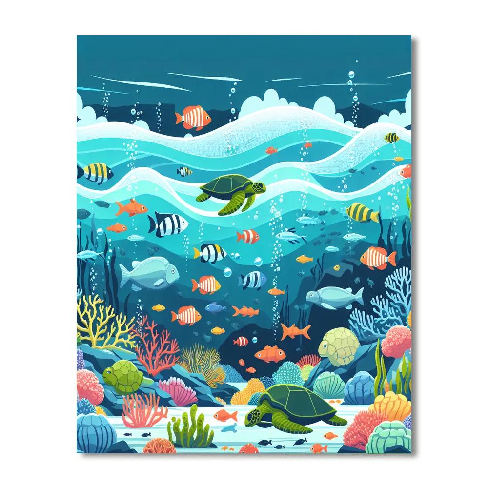 Aquatic Life Expedition Painting By Numbers Kit